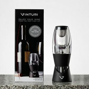 Vinturi Red Wine Aerator In Box w/ No-Chip Stand & Filter Screen Pourer Decanter